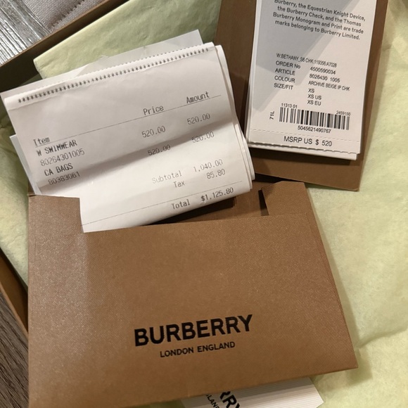 Burberry Check Pattern Bra - Tan, Black, and Red - Picture 6 of 10